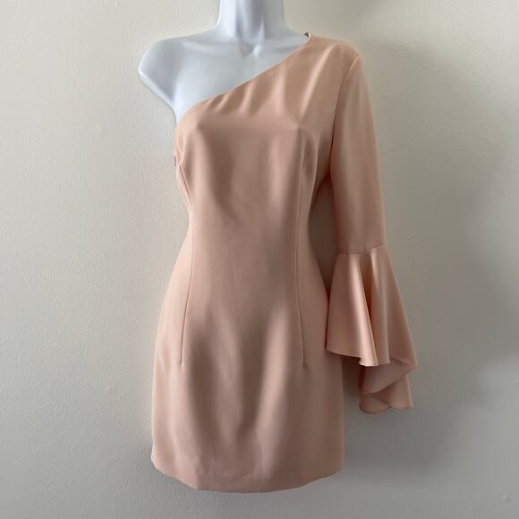 Intermix Dress Women Small Pink Aleen One Shoulder Mini Cocktail Party Datenight - Picture 1 of 9